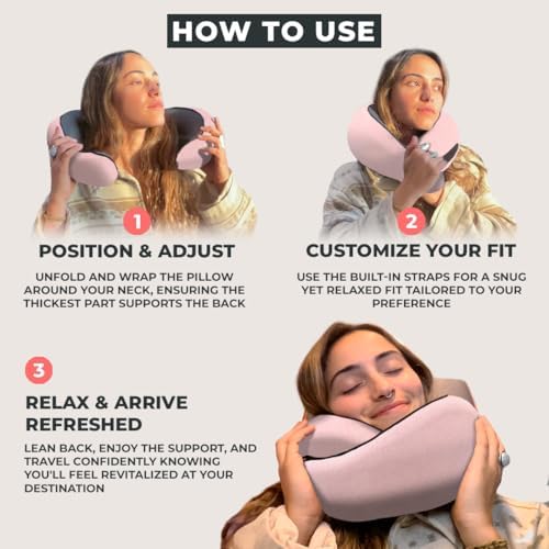 FlyHugz® Neck Travel Pillow Memory Foam Neck Pillow - Image 3