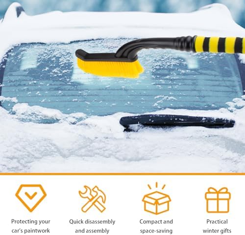25.5" Car Snow Brush and Detachable Ice Scraper, Snow Shovel - Image 5
