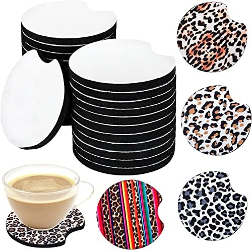 40PCS Sublimation Blank Car Coasters, 2.75in/5mm Circular Opening Blank by LeucSuiok