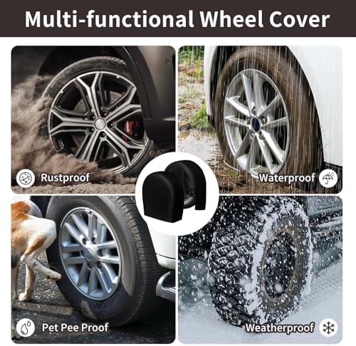 PureFit Universal Tire Covers Set of 4, Fits 24"-26" Inch Tire - Image 7