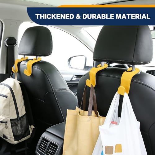 4PCS Car Seat Headrest Hooks, Car Purse Hook, Seat Back Organizer Storage - Image 6