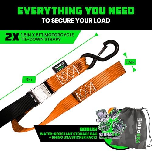 Rhino USA Motorcycle Tie Down Straps - Image 6