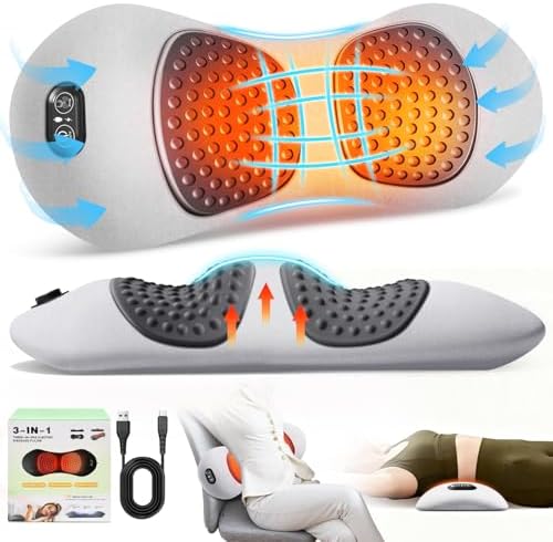 FunBy Lumbar Support Pillow, Triple Fusion Massager by FunBy