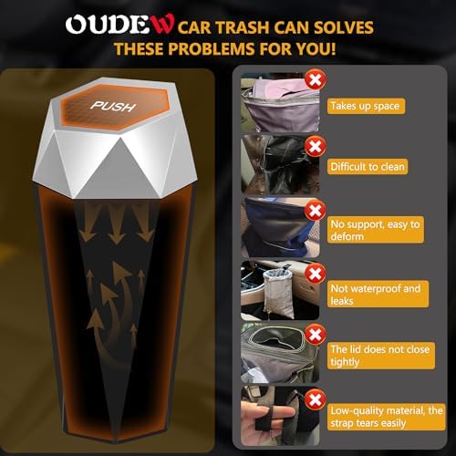 Car Trash Can with Lid, 15 Trash Bags, 1 Pack - Image 5
