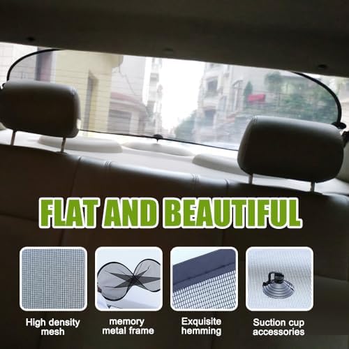 Car Rear Window Sunshade, Mesh Sunlight Shield Provide Glare Shield and UV Rays - Image 5