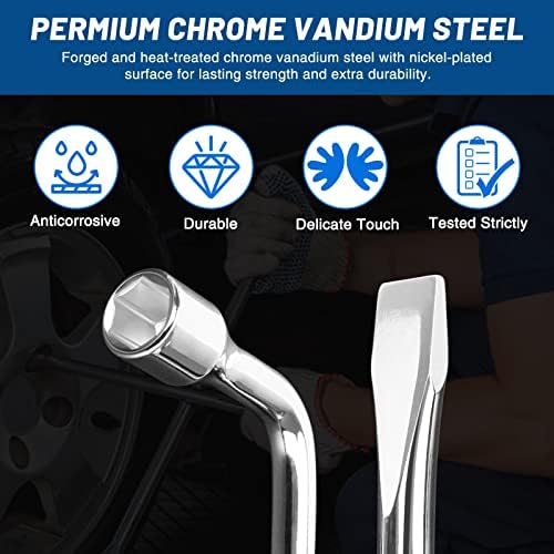19mm Tire Iron Lug Wrench: L-type Lug Nut Wrench - Image 3