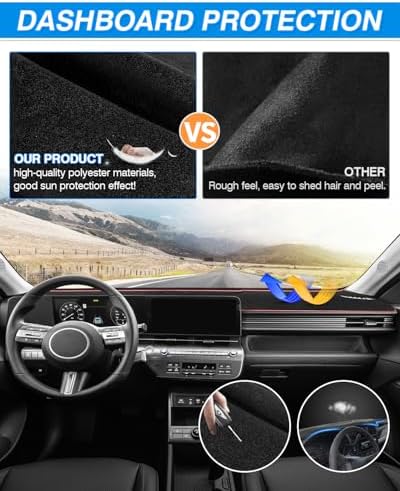 Cartist Dash Cover for Hyundai Kona 2024-2026 Dashboard Cover Mat - Image 5