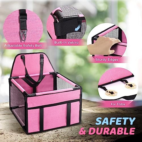GENORTH Dog Car Seats for Small and Medium Dogs, Portable Puppy/Pet Car Booster - Image 4