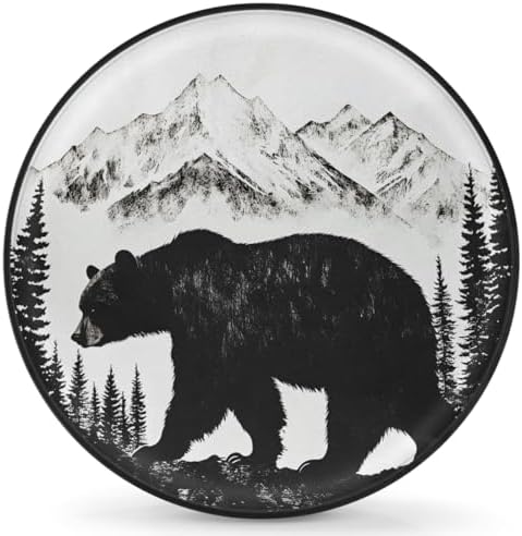 Bear Black Spare Tire Cover Dust-Proof Wheel Protector by Unknown