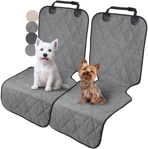 VIVAGLORY Dog Front Seat Cover Car Seat Protector, Heather Black by VIVAGLORY