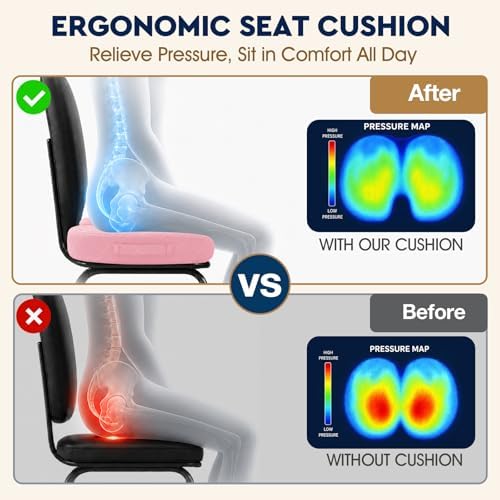TushGuard Seat Cushion, Memory Foam Office Chair Cushion - Image 3