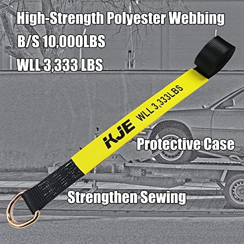 KJE 4 Pack Car Tie Down Straps for Trailers - Image 5