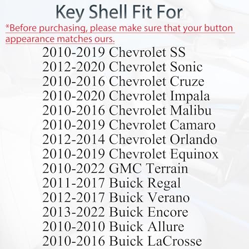 SUPALAND Flip Key Fob Shell Case Replacement Fits - Image 2