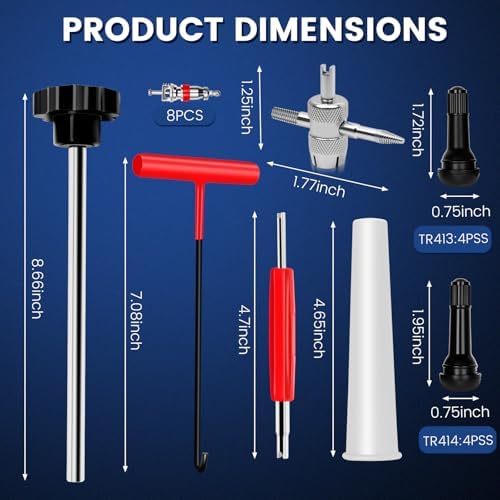 22PCS Tire Valve Stem Tool–Quick Change Valve Installer Kit - Image 3