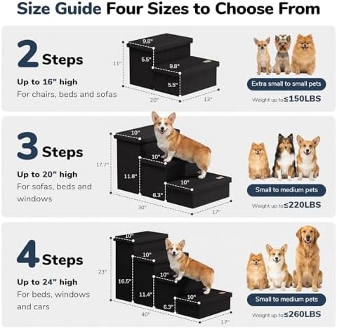 4-Step Wide Dog Stairs 23" H - Image 2