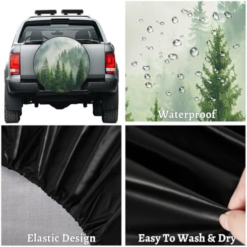 Forest Spare Tire Cover 14in Spare Wheel Covers Tire Storage Cover - Image 4