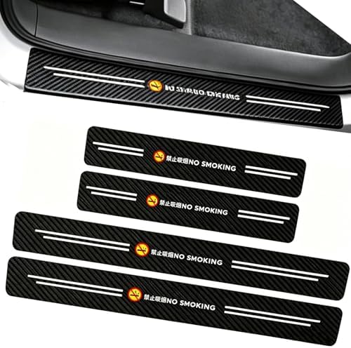 4PCS Car Door Sill Protector, Anti-Scratch Leather Guards by Woxaktn