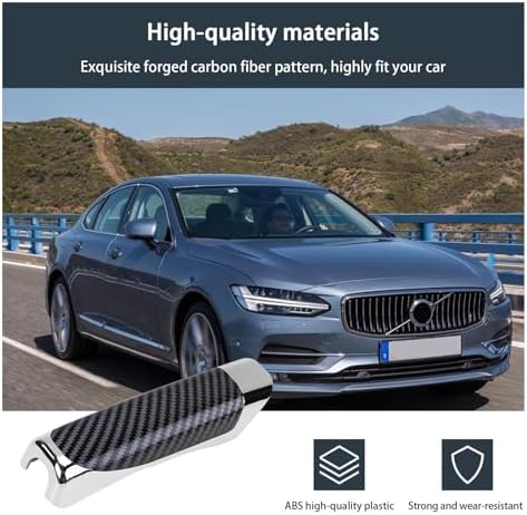 Augeny Car Handbrake Cover, ABS Parking Handbrake Decorative Cap - Image 4
