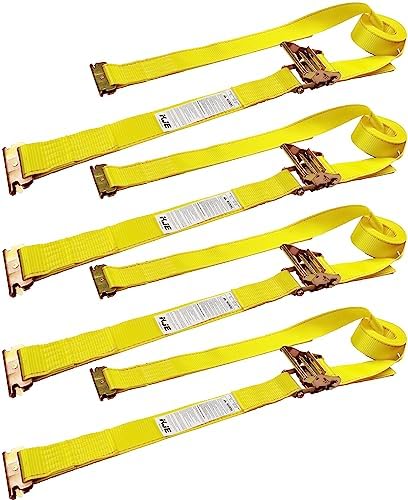 KJE E-Track Ratchet Straps, 4 Pack 2" x20' Heavy Duty Cargo Tie-Downs, 4500LBS - Image 7