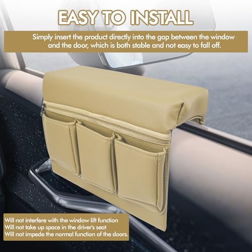 wuyaoyao Leather Car Window Armrest Storage Box - Image 5