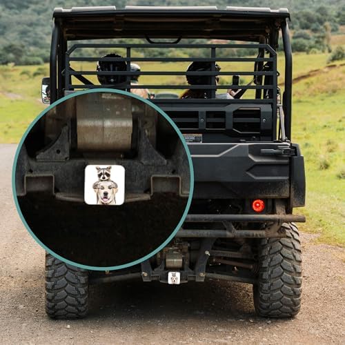 Trailer Hitch Cover, Funny Raccoon Dog Tow Hitch Cover - Image 7
