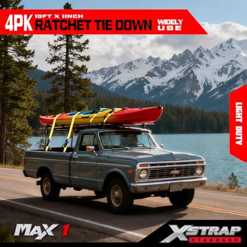 XSTRAP STANDARD 4-PK Ratchet Tie Down Straps - Image 6