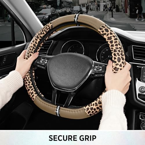 Road Comforts Leopard Steering Wheel Cover - Image 5