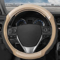 Motor Trend UltraSport Beige Carbon Fiber Steering Wheel Cover, Standard 15 by MotorTrend