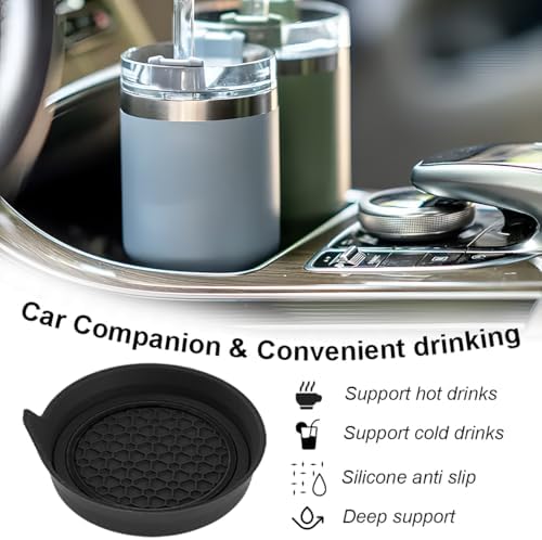 HZEL Car Cup Holder Coasters, Recessed Automotive Drink Mat Decoration - Image 5