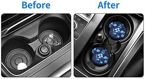 tifanso 2PCS Orchid Non-Slip Car Cup Holder Coasters - Image 4