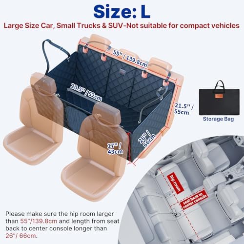 Convertible Back Seat Extender for Dogs, Foldable 400lbs Hard Bottom Dog Car - Image 5