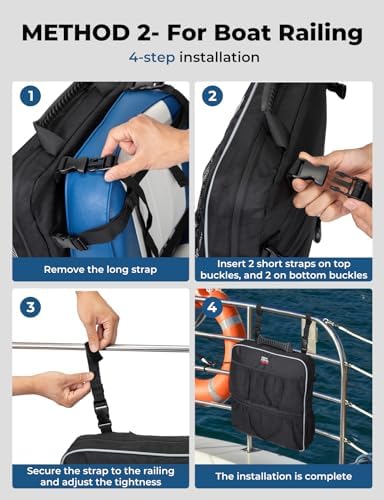 KEMIMOTO Boat Storage Bag, Boat Seat Backpack Boat Storage Organizer - Image 5