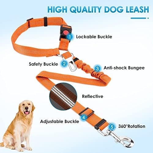 Lukovee Dog Car Seat Belt, 2 Pack, Headrest Restraint - Image 4