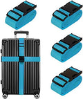 Chelmon Luggage Straps for Suitcases TSA Approved Travel Essentials 4 Pack by Chelmon