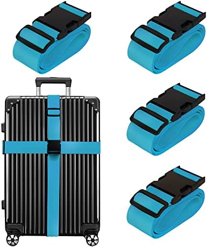 Chelmon Luggage Straps for Suitcases TSA Approved Travel Essentials 4 Pack by Chelmon