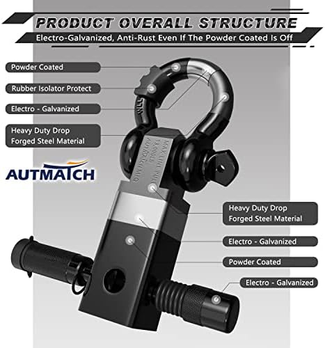 AUTMATCH Shackle Hitch Receiver 2 Inch - Image 6