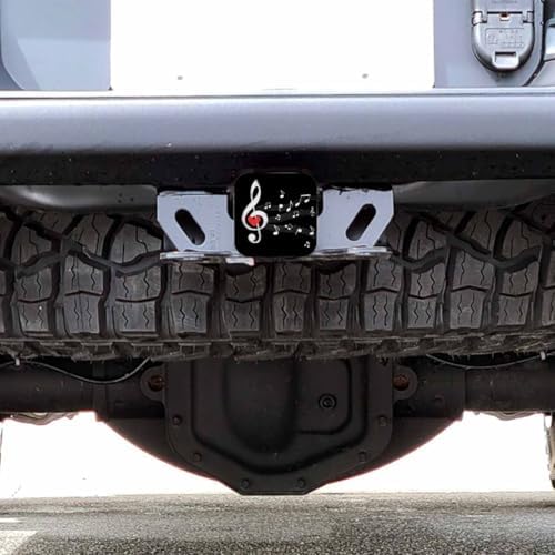 Auto Hitch Cover for Trucks Music Notes, Swirl Treble Love Music Sheet Notes - Image 6