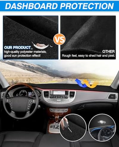 Cartist Dash Cover for Hyundai Genesis 2008-2014 Dashboard Cover - Image 5