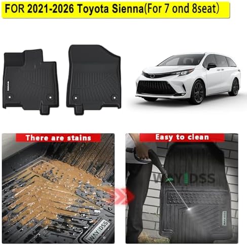 Floor Mats for Toyota Sienna 2026 2025 2024 2023 2022 2021 Fit - Image 2
