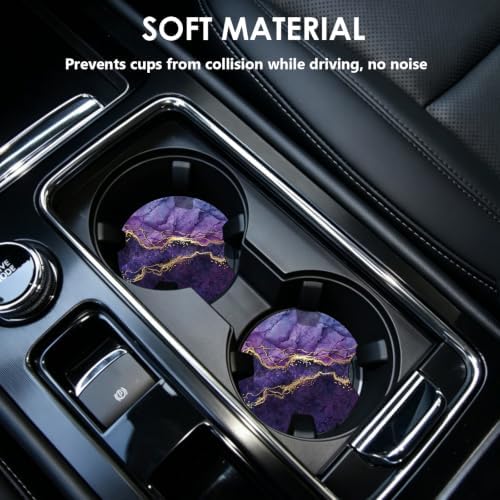 2 Pack Car Coasters，2.75-inch Neoprene Non-Slip Cup Holder Coasters - Image 2