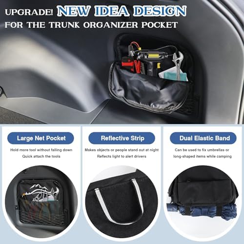 Trunk Organizer Multifunction Backpack, Upgrade Design Trunk Cubby Storage bag - Image 3