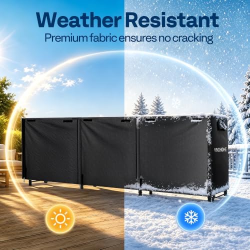VIVOHOME 12ft Waterproof Outdoor Firewood Log Rack Cover - Image 2