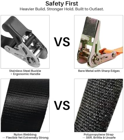 Ayaport Stainless Steel Endless Ratchet Straps, 4FT Cargo Tie Downs - Image 4
