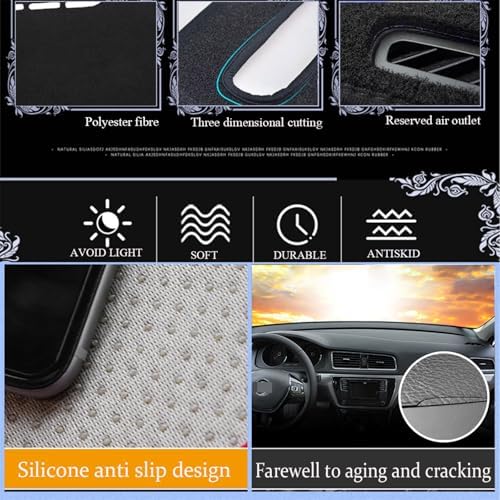 Dashboard Mat Cover for Honda Accord 2008-2013 Nonslip Center Console Sunshield - Image 4