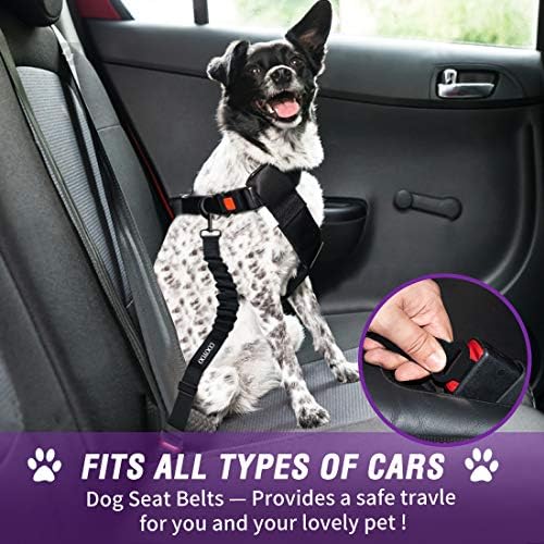 COOYOO Dog Seat Belt, Retractable Dog Car Harness Seat Belt - Image 2