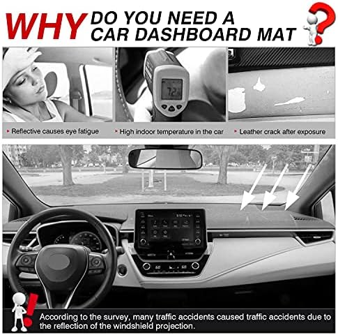 Autorder Dashboard Cover Mat for Toyota Corolla 2019-2022 2023 2024 2025 2026 - Image 2