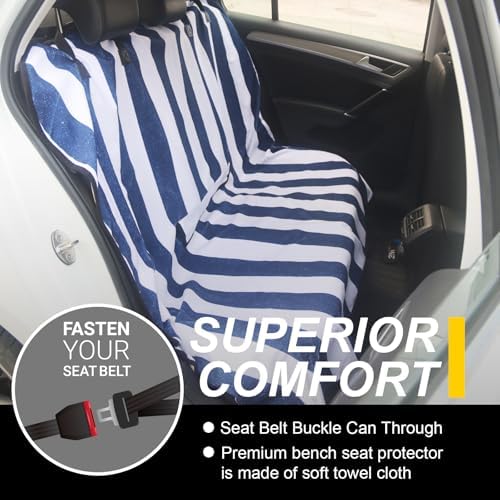Back Seat Cover for Car Trucks Van SUV Jeep, Waterproof Rear Bench Towel Seat - Image 2
