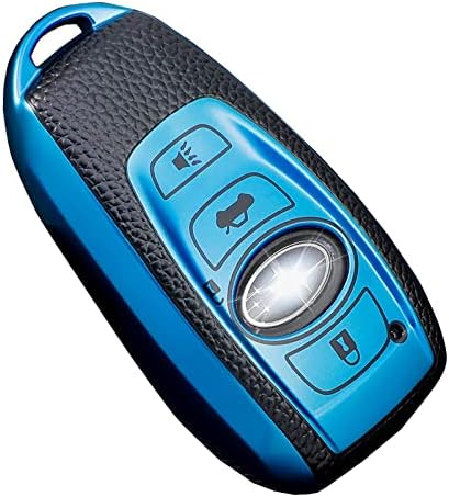 Subaru Key Fob Cover, Premium Soft TPU Leather Full Cover Protection Case by Cacacar