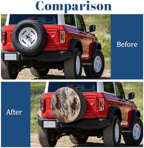 Animal Horse Art Spare Tire Cover Waterproof Dust-Proof Spare Wheel Covers - Image 5