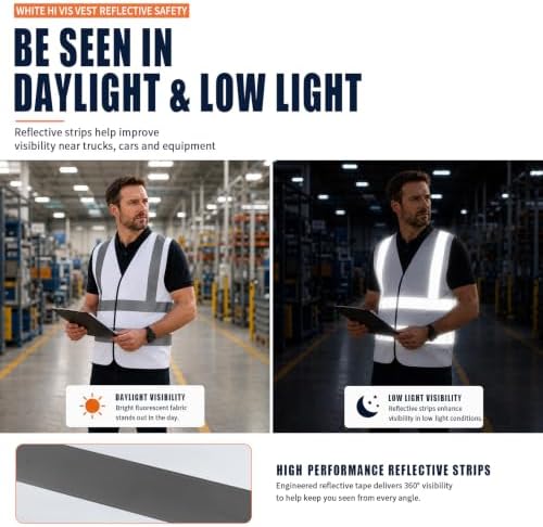 AYKRM 12 colour High visibility viz vest hi vis viz reflective work - Image 3